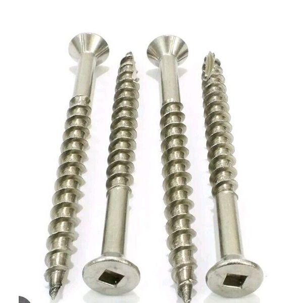 #8 ×3 Stainless Steel Deck Screws (50) Square Drive, Type17, Composite Decking 