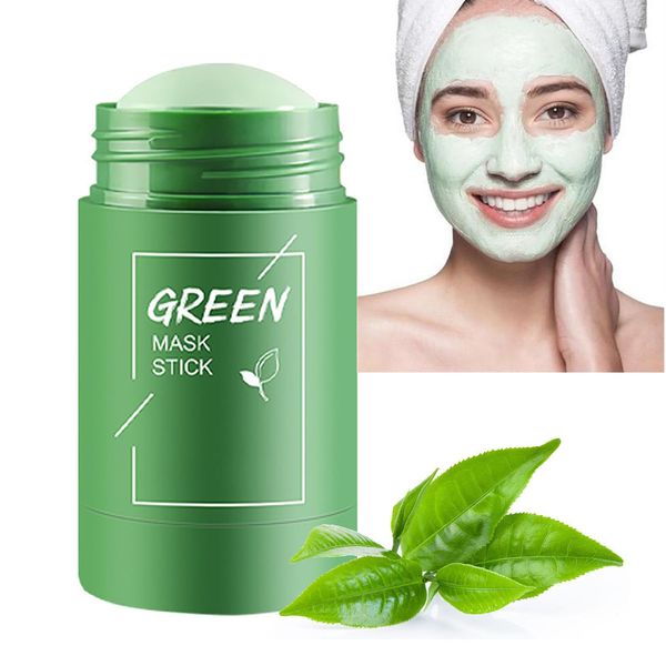 Green Mask Stick, Grüner Tee Cleansing Maske Stick for Blackhead Remover, Deep Cleansing Smearing Mask, Removes Blackheads for All Skin Types