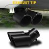 Black Car Rear Dual Exhaust Pipe Tail Muffler Tip Auto Accessories Replace Kit