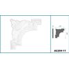 1 Segment | Segment Arch to Strip AC204 | Stucco | PU | Shockproof | Perfect | AC204-11