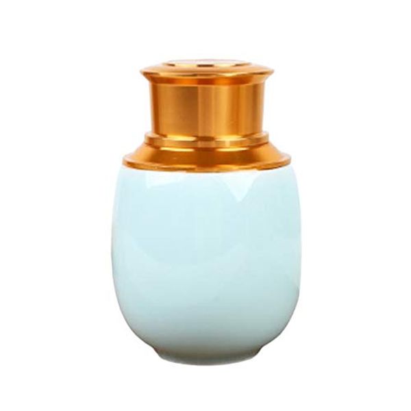 Mini Urn, 6.8 fl oz (200 ml), Pet Urn, Memorial Service, Japanese Altar, Ceramic, Urn for Buddhist Altar, Urn for Ashes, Urn, Urn for Buddhist Altar, [MIU & RMH] (Blue)