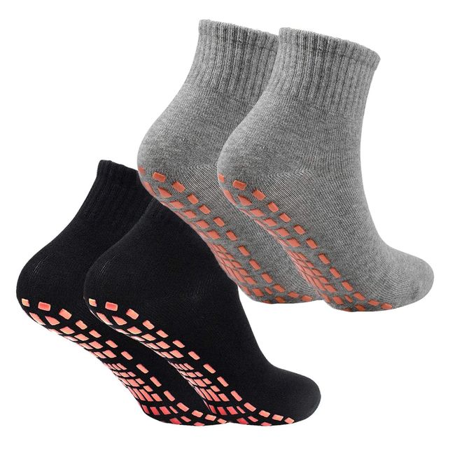 GHEART Yoga-Socken, Yoga-Socken für Damen, Anti-Rutsch-Socken, Rutschfeste Socken, Ideal für Yoga, Damen Pilates, Barre, Tanz, Ballett, Kampfsport, Trampolin, Fitness, 2 Paar