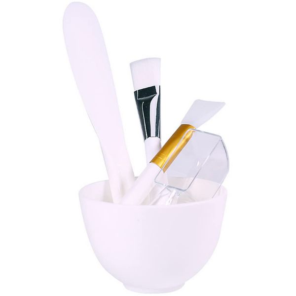 DIY Facial Mask Mixing Bowl Set 5 in 1 DIY Face Mask Mixing Bowl Set with Soft Silicone Face Mask Bowl Brushes Stick Spatula Powder Measuring Cup for DIY SPA Clay Mask