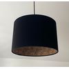 Black Velvet Leopard Print Drum Lampshade