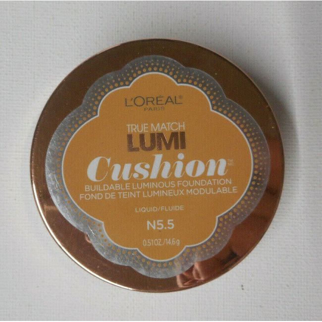 1 jar LOREAL TRUE MATCH LUMI CUSHION FOUNDATION N5.5 PERFECT BEIGE sealed NWOB