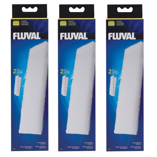 (3 Pack) Fluval Filter Foam Block 404/405, 2 Blocks each