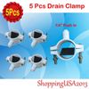 5 X Drain Clamp 1/4" Quick Connect Water Filter RO Reverse Osmosis System White