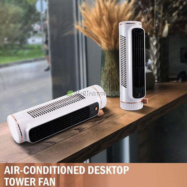 USB Cooling Fan, Portable Air Conditioner Desktop Tower Fan Quiet with 3 Speeds