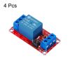 sourcing map 4 Pcs DC 5V 1 Channel Relay Module Switch Board Shield 10A High or Low Level Trigger for Electronics Industrial Home Automation