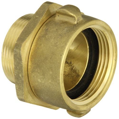 Dixon Valve RSM150F Brass Fire Equipment, Swivel Adapter with Rocker Lug, 1-1/2" NST (NH) Female x 1-1/2" NPT Male