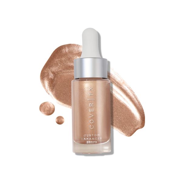 COVER FX Custom Enhancer Drops - Moonlight : Champagne Finish - 15mL - Radiant Glow - Liquid Highlighter