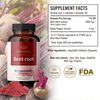 HERBAMAMA Beet Root Capsules - Organic Beetroot Extract Pills - High-Potency 21:1 Concentrate - Beet Root Powder Supplements - 100 Extra Strength Caps