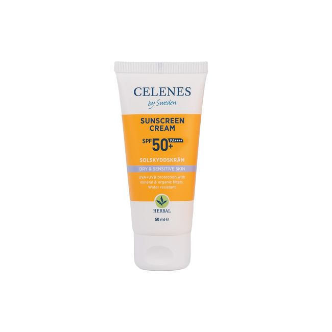 Celenes Herbal Güneş Kremi, Kuru ve Hassas Ciltler, 50 Spf, 50ml