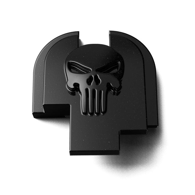 MakerShot 3D Aluminum Slide Cover Plate, Compatible with Springfield Hellcat (Skull)