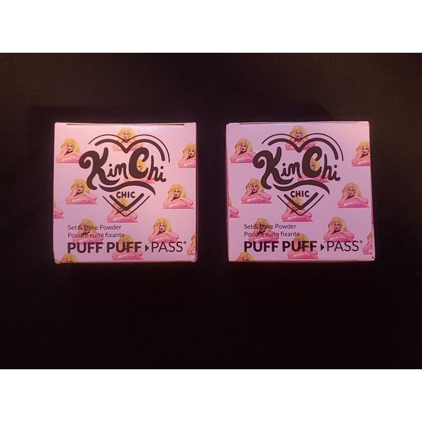 2 Total KIM CHI CHIC Translucent Powder Puff Puff Pass Set & Bake Powder Vegan