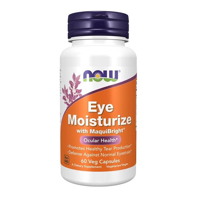 NOW Eye Moisturize with MaquiBright, Ocular Health, 60 Vegetarian Capsules