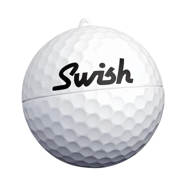Swish Portable Golf Ball Cleaner (White + Black Writing)