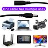 DC Power Extension Cable, 5.5mm x 2.1mm, Security Camera Power Cord, Black (2, 10M/32ft)