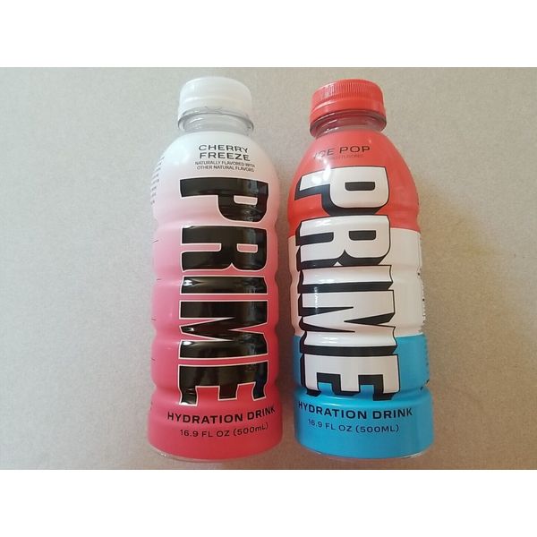 NEW PRIME HYDRATION DRINKS ICE POP FLAVOR & CHERRY FREEZE 16.9 OZ LOGAN PAUL