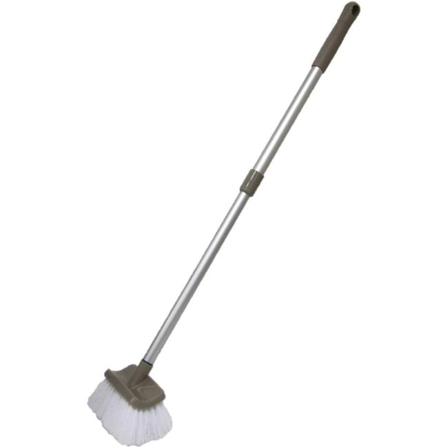 Nippon Clintec Floor Brush II for Porches/Entryways, Width 5.1 inches (13 cm), Total Length 18.5 - 27.2 inches (47 - 69 cm), Compact Type, Telescopic Handle, For Household Kitchens, Hallways,