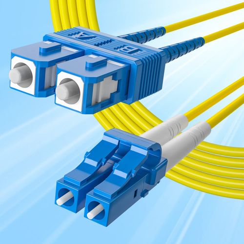 [10Gtek OS2/OS1] Single Mode Duplex LC/SC Connector Optical Cable, 3.3 ft (1 m) to 322.4 ft (1 m) Optic Wiring Cord (3.3 ft (1 m)