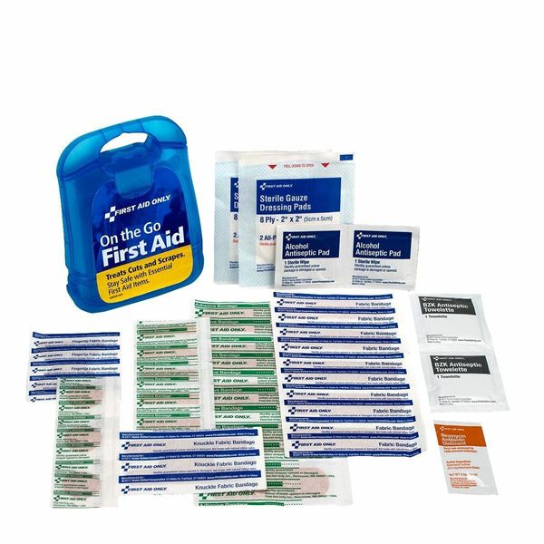 *NEW* Mini Clear Blue Plastic 29-Piece First Aid Kit - USA Seller