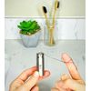 Vegan Biodegradable Bamboo Charcoal Dental Floss with Refillable Stainless Steel Container | 33yds x2 | Extra Floss Refill | Natural Candelilla Wax | Peppermint | Eco Zero Waste Oral Care