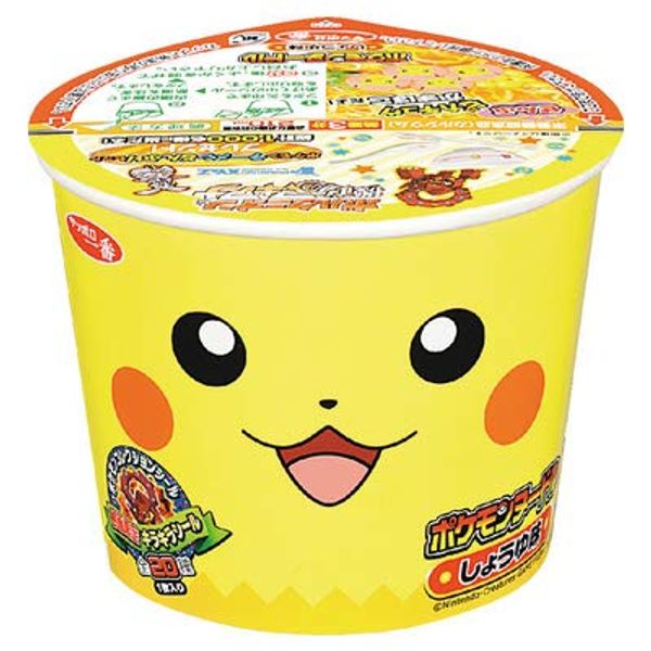 《Case》 Sanyo Foods Sapporo Ichiban Pokemon Noodle Soy Sauce Flavor, 1.3 oz (38 g) (1 piece) x 12 pieces, Nutritional Functional Food Pokemon