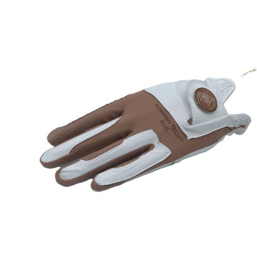 Copper Tech Plus Men's Golf Gloves ONE Size FIT Most Worn on Right Hand (White/Copper Brown, X-Large)