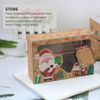 SOIMISS Xmas Sweets Boxes Paper Gift Boxes PVC Window Gingerbread Biscuit Boxes 6PCS