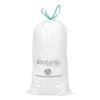 Brabantia PerfectFit Trash Bags (Size G / 6-8 Gallon) Thick Plastic Trash Can Liners with Tie Tape Drawstring Handles (20 Bags)