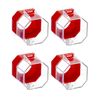 QWORK Emergency Stop Button Cover, 4 Pack Plastic Switch Cover Protector, Toggle Switch Push Button Switch Lockout Cover, Add Protection