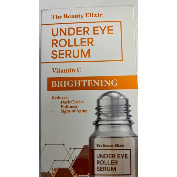 Beauty Elixir Vitamin C Under Eye Roller Serum for Dark Circles and Puffiness - Reduce Wrinkles and Fine Lines, Bags under eyes
