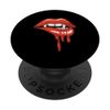 Red Lips Vampire Fangs Teeth Bite Dracula Halloween PopSockets Swappable PopGrip