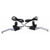 Electric Brake Lever levers SET Left + Right with Shut Off Silver