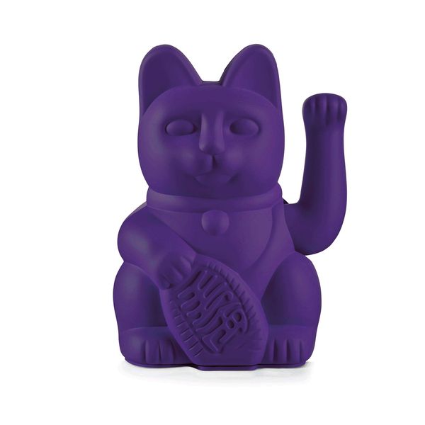 Donkey Purple Plastic Waving Cat