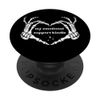 Emotional Support Kindle Skeleton Heart Bones Love Reading PopSockets Adhesive PopGrip