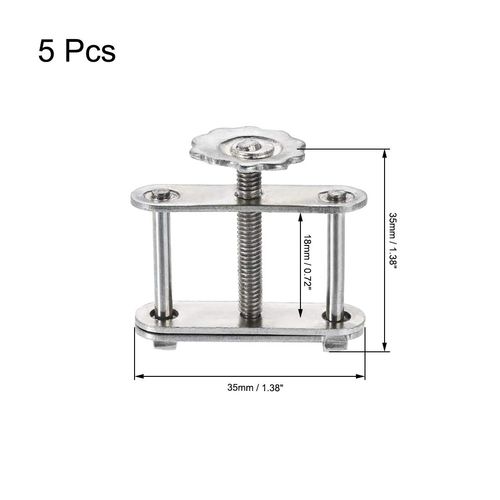 uxcell Flow Control Tube Clamp Adjustable Helix Screw Compressor Hose Clamp for Lab 5pcs