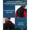 Jsnorklet Wetsuits for Men, 3mm Back Zip Full Wetsuit for Diving Swimming