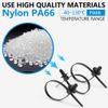 110X Automotive Push Mount Cable Zip Ties Assorted Sizes Self-Locking Wire Cable