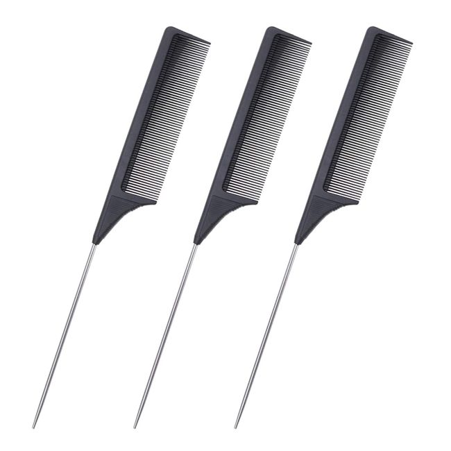 rat tail comb professional carbon sharp