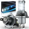 For Motorcycle 6000K H4 LED Hi/Lo Beam Front Light Bulb Super Bright Headlight