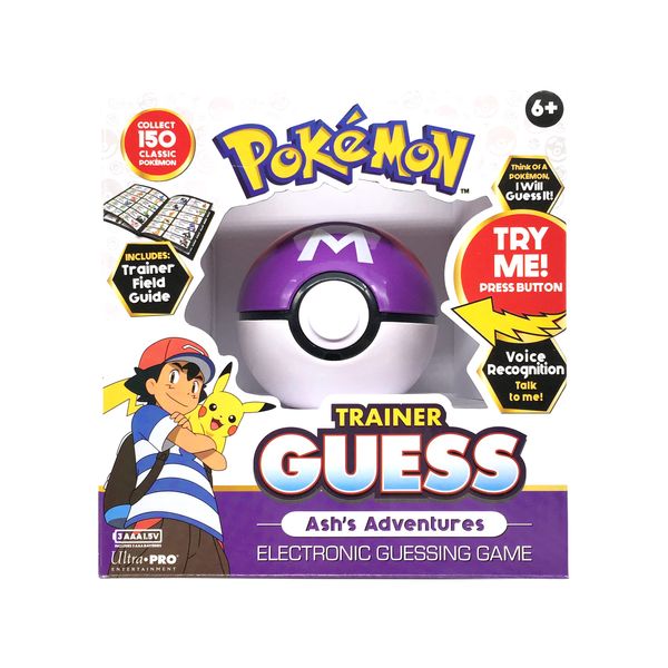 Pokemon Trainer Guess - Ash's Adventures Toy, I Will Guess It! Electronic Voice Recognition Guessing Brain Game Pokemon Go Digital Travel Board Games Toys