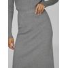 Vila Female Midi Skirt Knitted, Medium Grey Melange