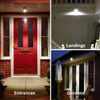 Auraglow Battery Operated Motion Activated PIR Sensor Removable Cordless LED Security Light (Black, without Batteries)