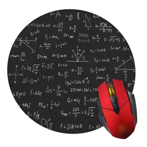 Math Scientific Mouse Pad with Non Slip Rubber Base Round Desk Pads Mousepad Mouse Mat for Computer Office Desk Accessories