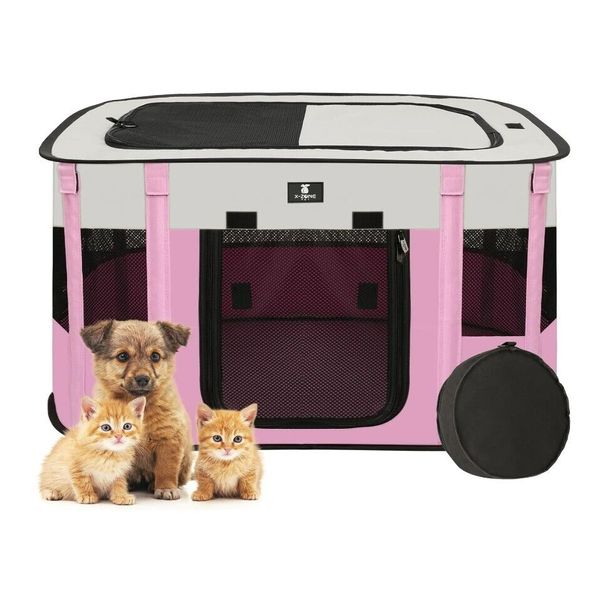 Zampa Puppy Playpen Extra Small 29"x29"x17" Portable Pop Up Playpen for Dog