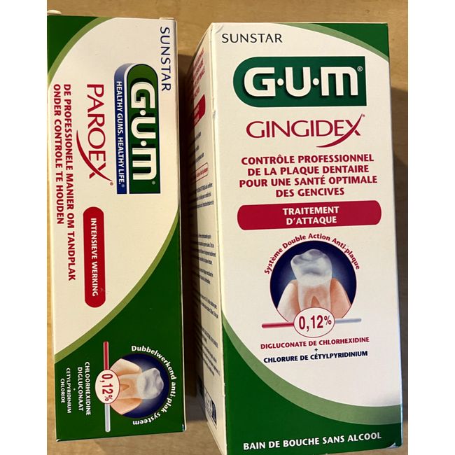 Gum Gingidex Short Term Treatment Mouthwash 300ml & Toothpaste DUO Kit New