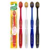 Ebis Premium Care Toothbrush, Toothbrush, 6 Rows, Compact, Especially Soft, Set of 3, Assorted Colors