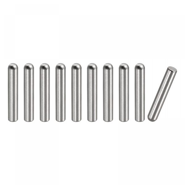 uxcell Dowel Pins 304 Stainless Steel Round Head Flat Beveled End Dowel Pins Wood Bunk Bed Shelf Peg Support Shelf Fixing Element 6x30mm 10pcs